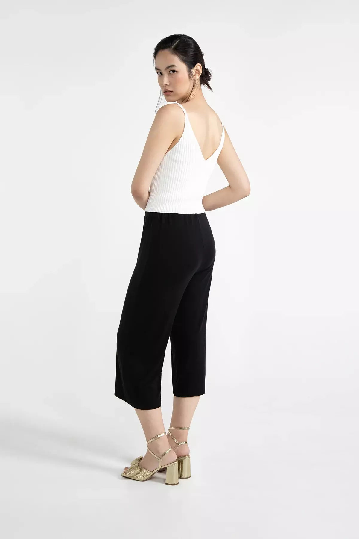 Lovjoi Nuraiah Pants Damen Wide Leg Hose schwarz